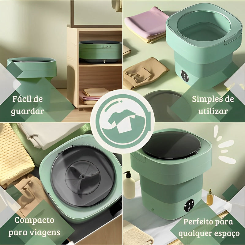 Mini Máquina de Lavar  | Lava & Centrifuga - Roupa Limpa sem Esforço