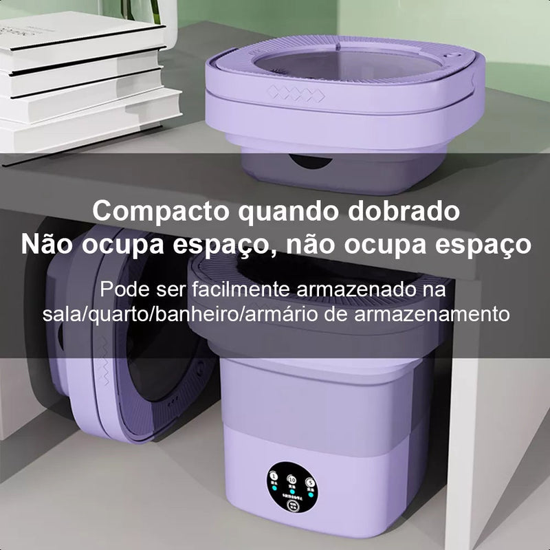 Mini Máquina de Lavar  | Lava & Centrifuga - Roupa Limpa sem Esforço