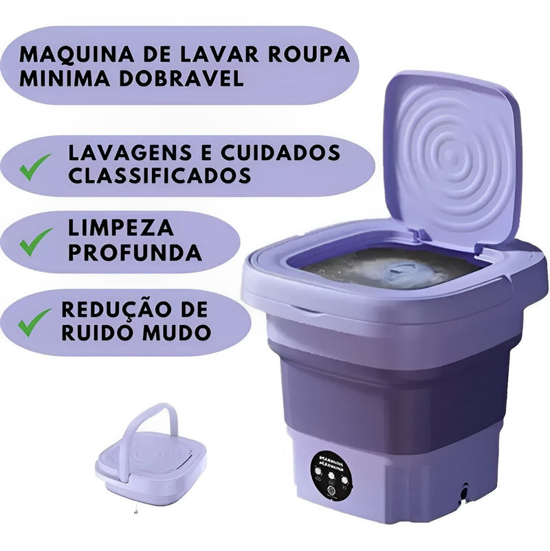 Mini Máquina de Lavar  | Lava & Centrifuga - Roupa Limpa sem Esforço