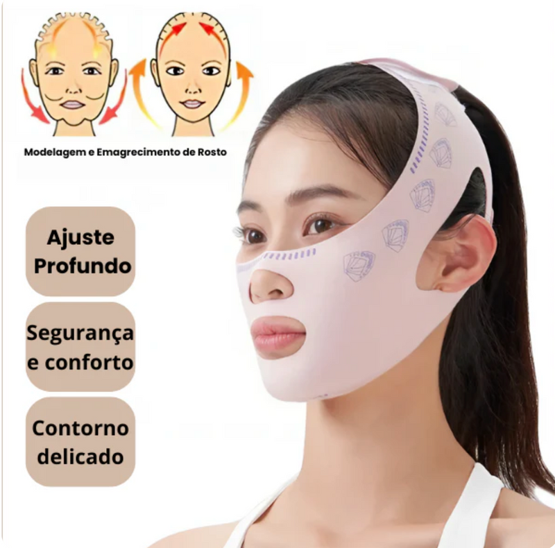Face Slim™ - Máscara de Contorno Facial Afina, Modela o Rosto e Reduz Papada