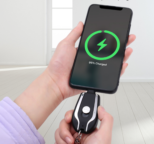 O Carregador Portátil que Cabe no Seu Chaveiro - Maxcharge®