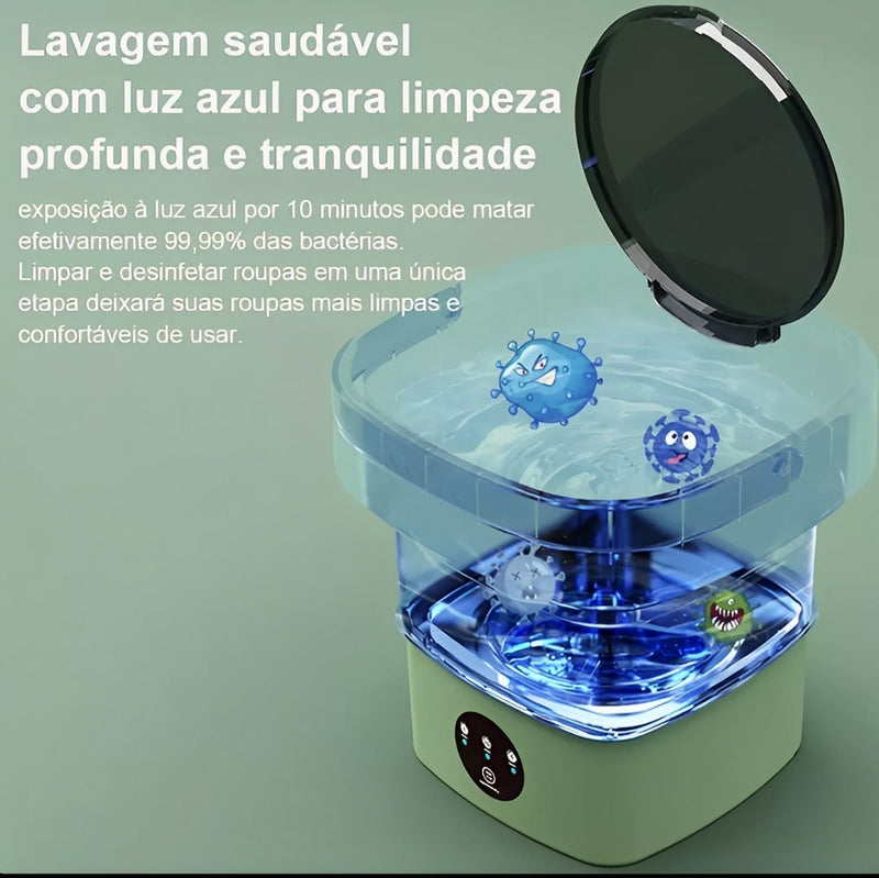 Mini Máquina de Lavar  | Lava & Centrifuga - Roupa Limpa sem Esforço
