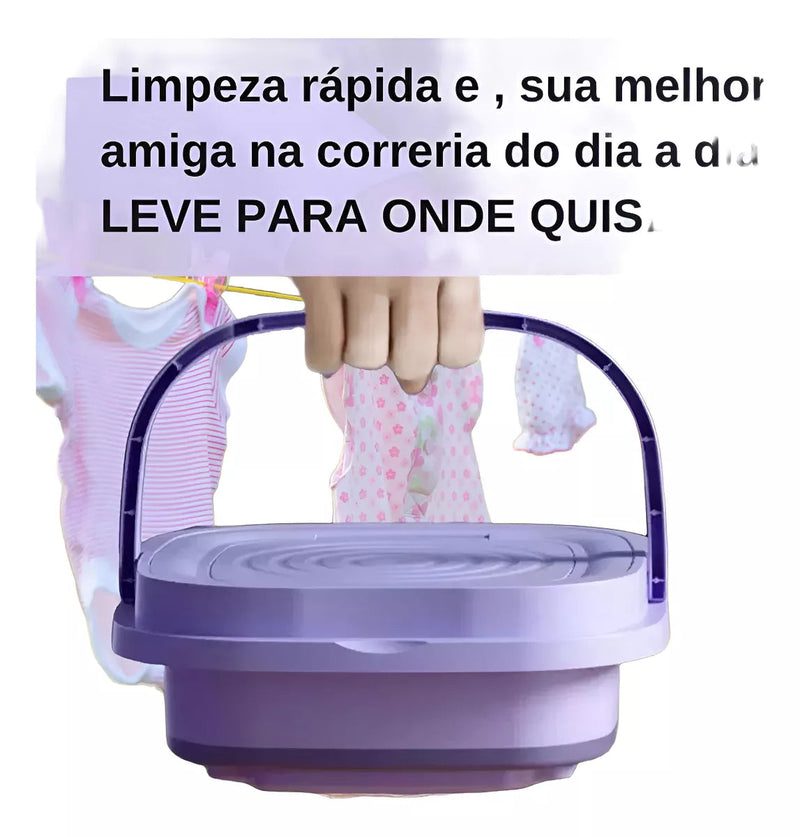 Mini Máquina de Lavar  | Lava & Centrifuga - Roupa Limpa sem Esforço